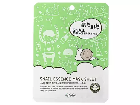 Esfolio - Pure Skin Snail Essence Mask - Tuchmaske mit Schneckenschleim - 25ml