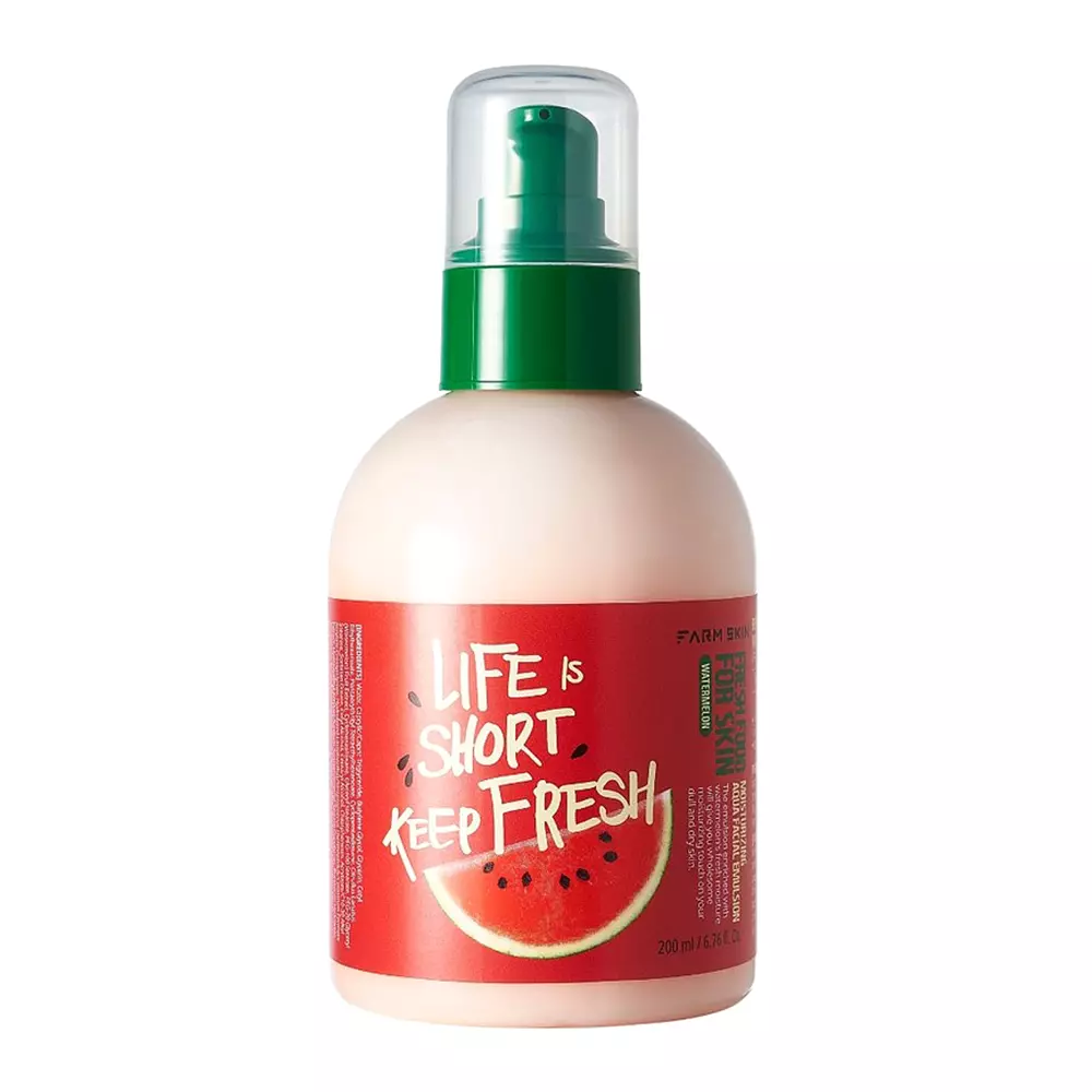 Farmskin -Feuchtigkeitsspendende Emulsion für das Gesicht Farmskin - Fresh Food For Skin Watermelon Moisturizing Aqua Facial Emulsion - Feuchtigkeitsspendende Gesichtsemulsion - 200ml