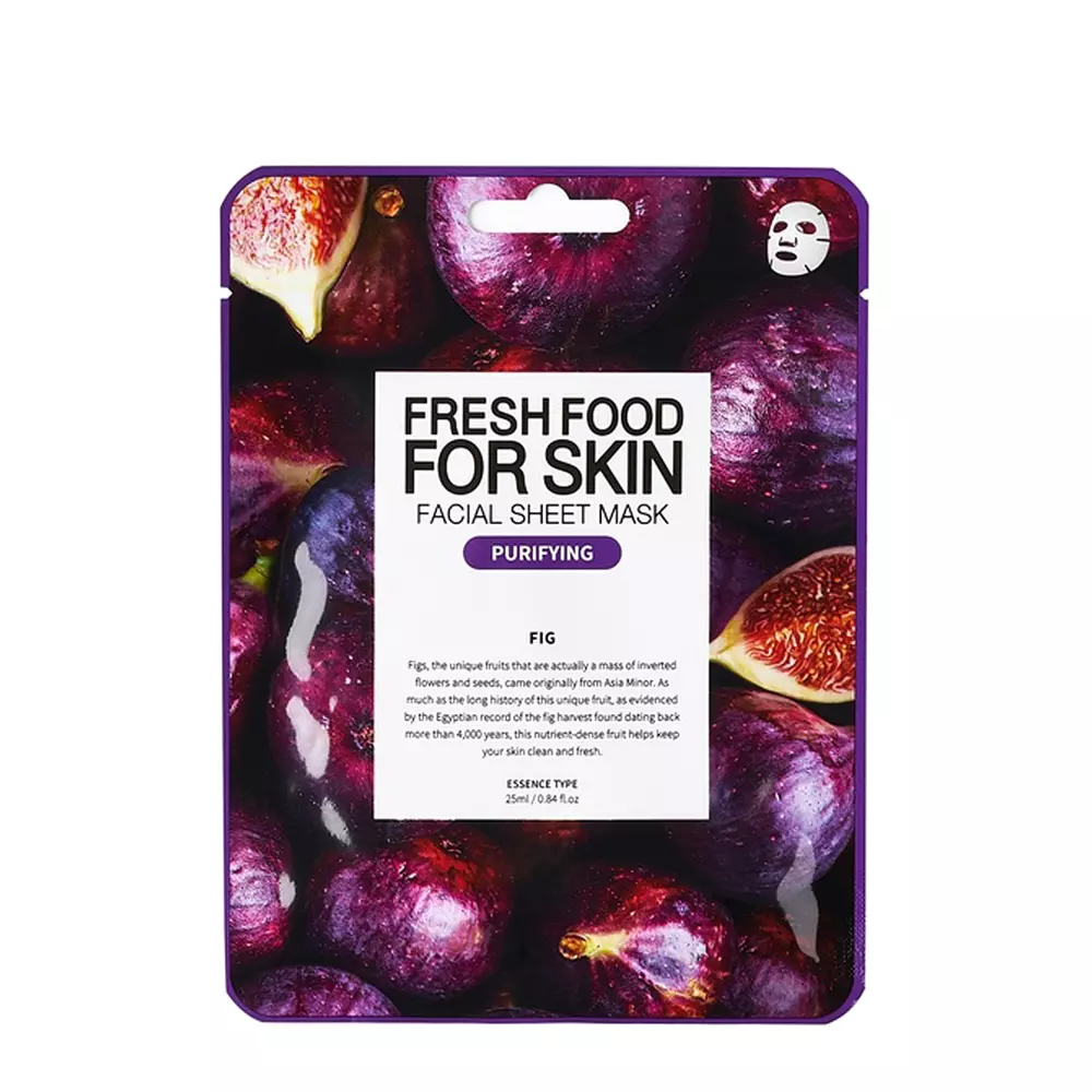 Farmskin -  Fresh Food For Skin Facial Sheet Mask Fig - Entgiftende Tuchmaske - 25ml