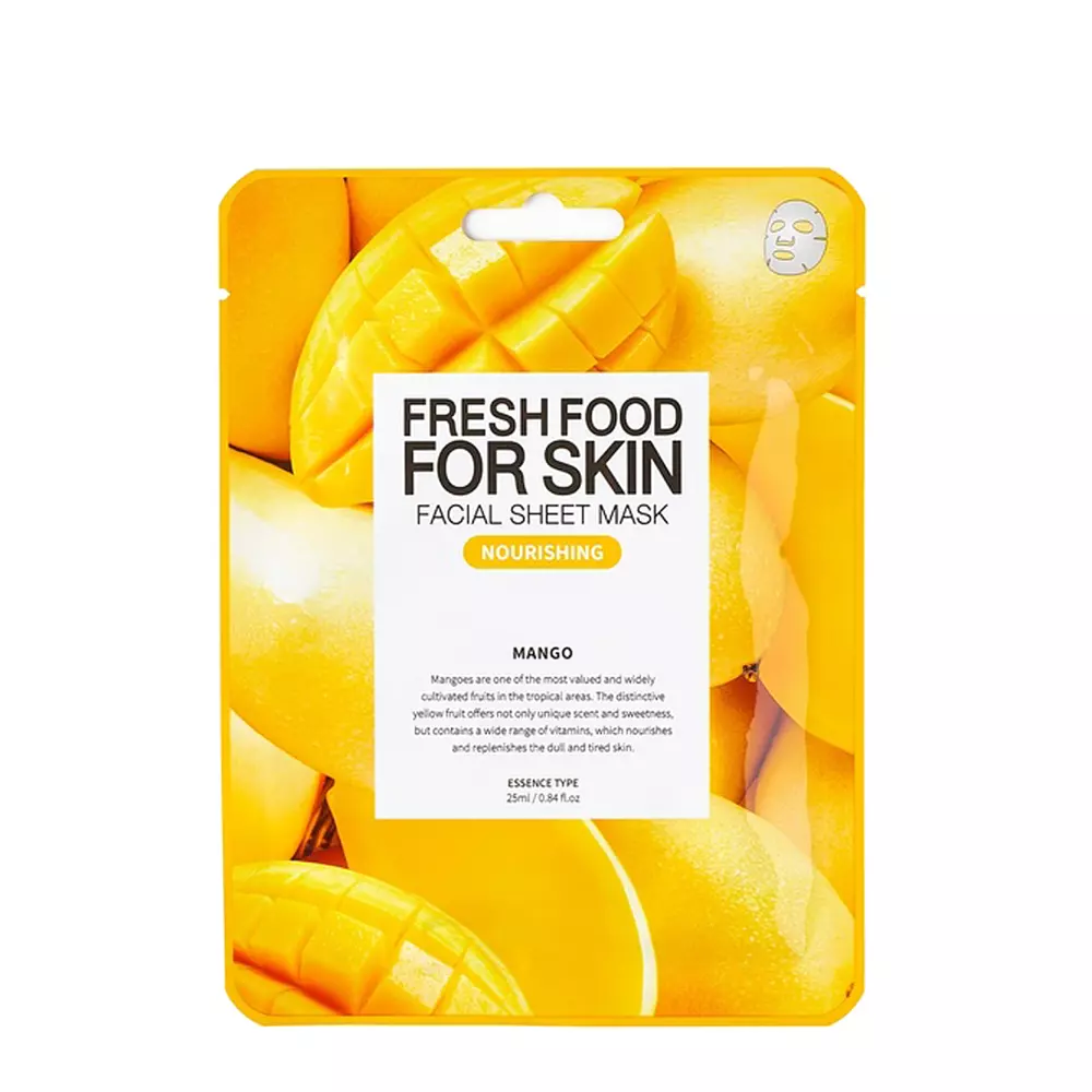 Farmskin - Freshfood For Skin Facial Sheet Mask Mango - Nährende Tuchmaske - 25ml