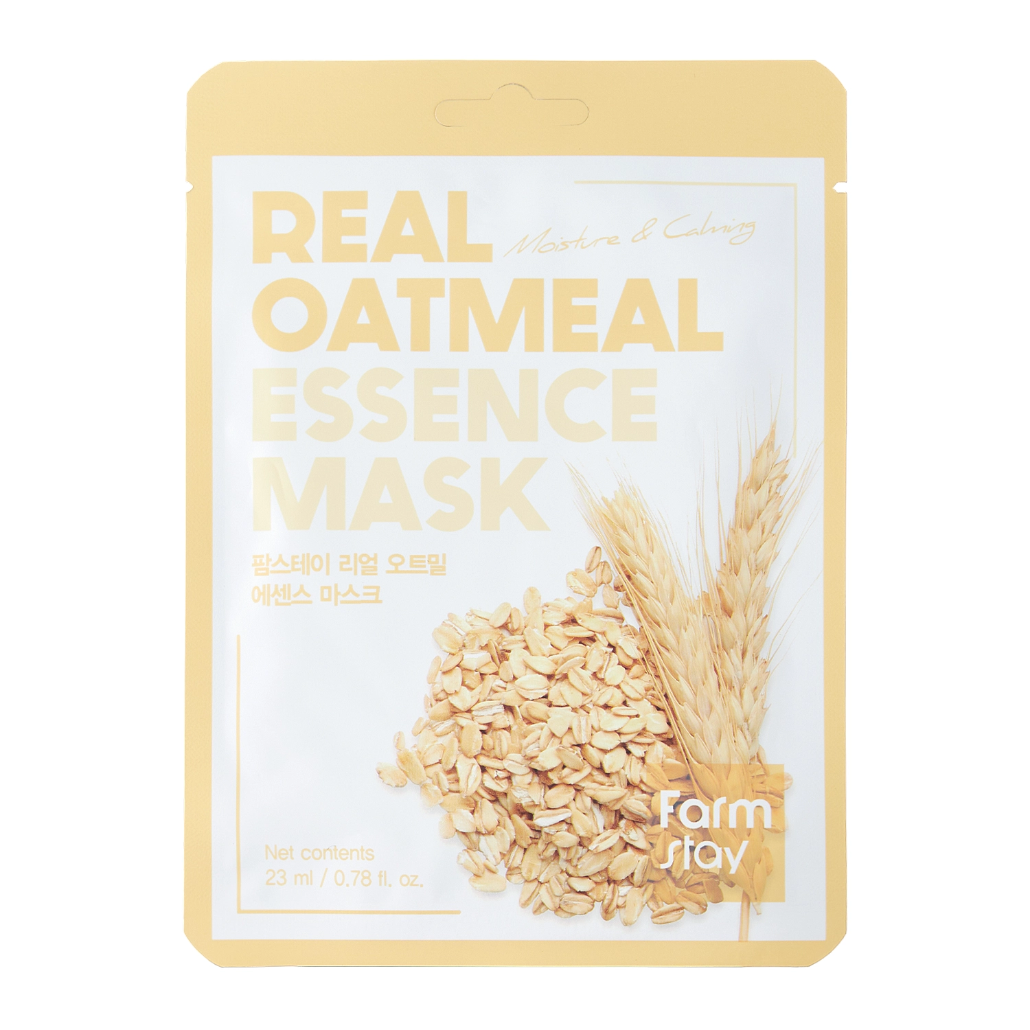 Farmstay - Real Oatmeal Essence Mask - Lindernde Tuchmaske mit Haferextrakt - 23ml/1Stk. 