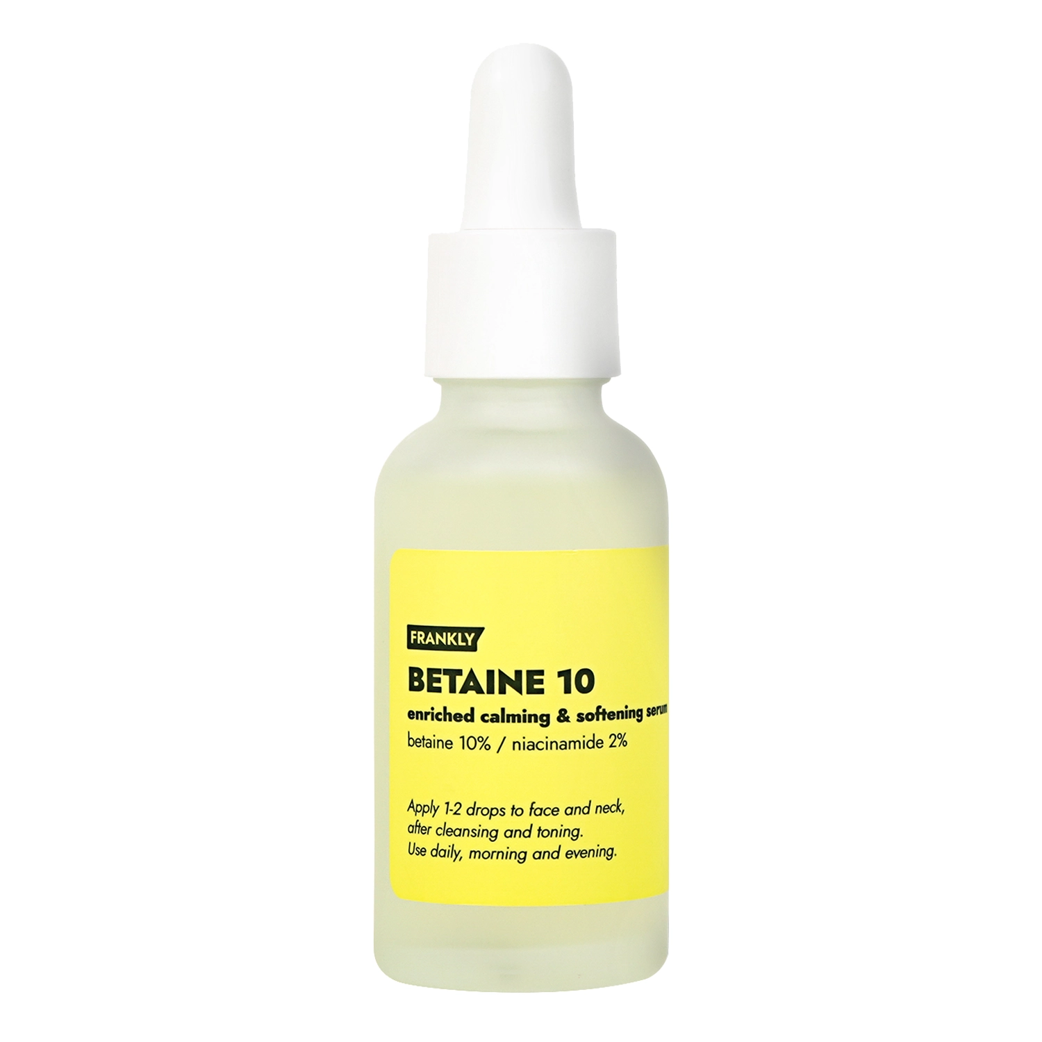 Frankly - Betaine 10% Serum - Feuchtigkeitsspendendes und linderndes Gesichtsserum - 30ml