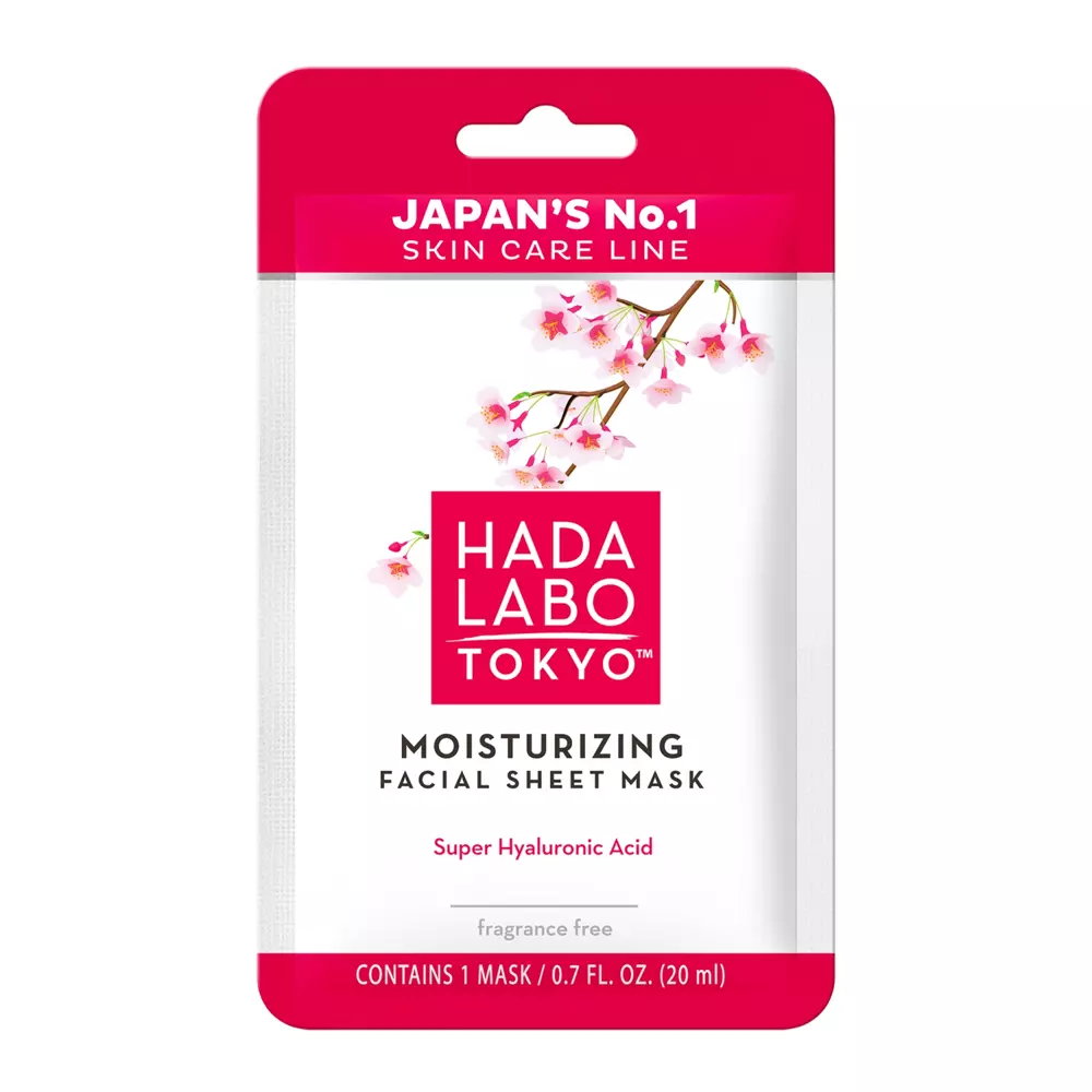 Hada Labo Tokyo - Moisturising Facial Sheet Mask -Tiefenwirksame Feuchtigkeitsmaske aus Stoff - 20ml