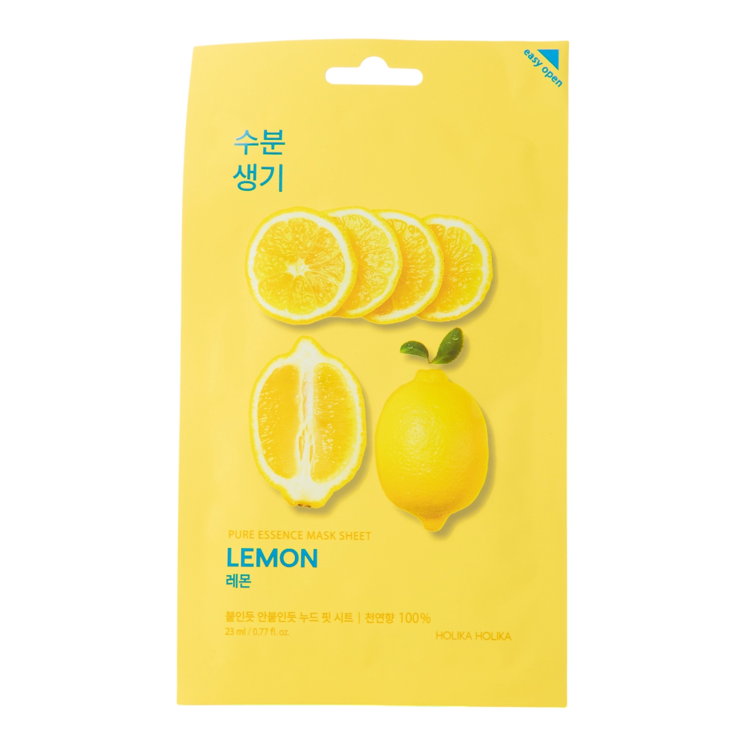 Holika Holika - Pure Essence Mask Sheet - Lemon - Aufhellende Tuchmaske mit Zitronenextrakt - 23ml