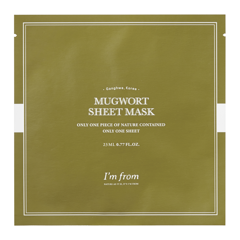 I'm From - Mugwort Sheet Mask - Lindernde Tuch-Maske mit Mugwort-Extrakt - 1pc/23ml