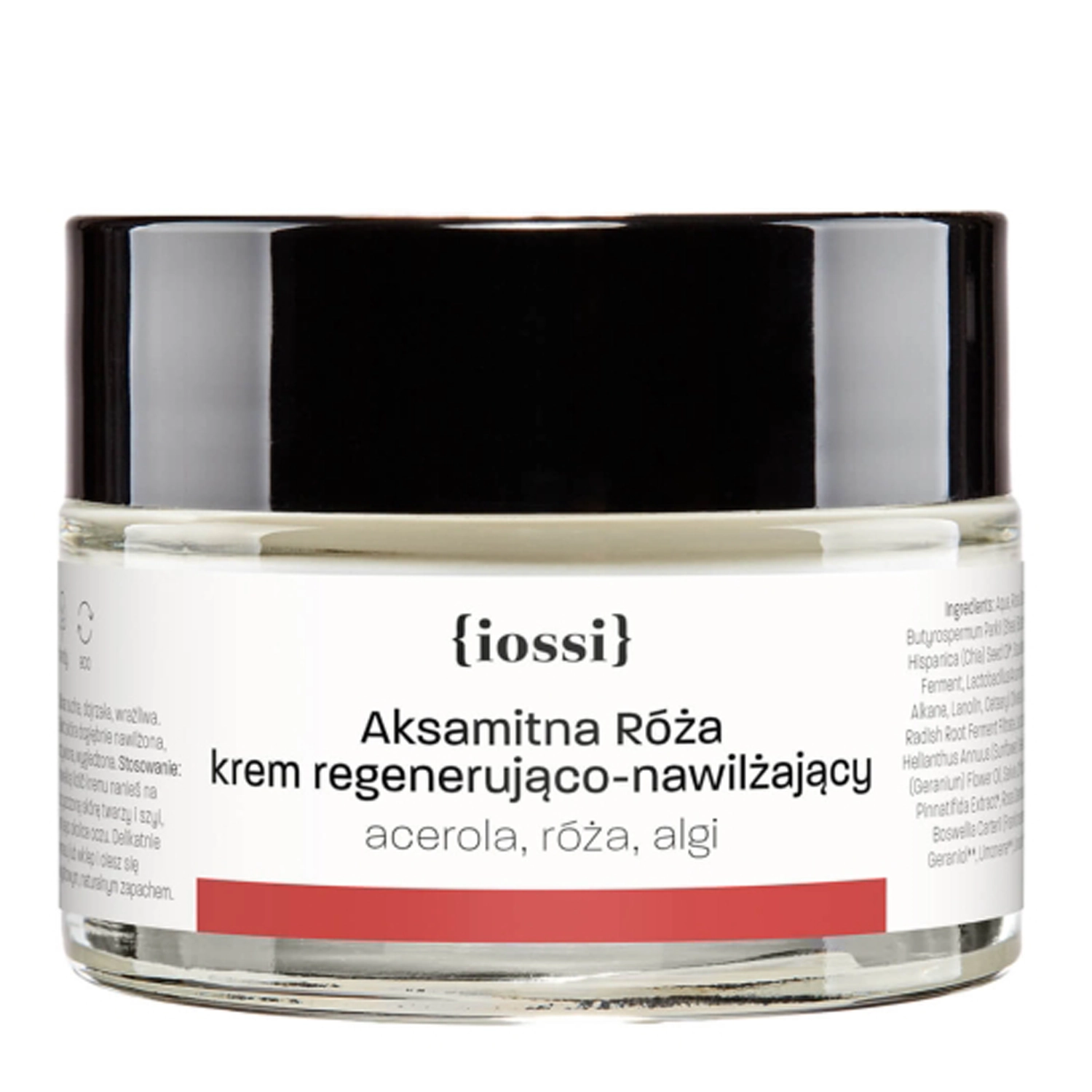 Iossi -  Samtige Rose - Regenerierende und feuchtigkeitsspendende Creme mit Acerola, Rose und Algen - 50ml