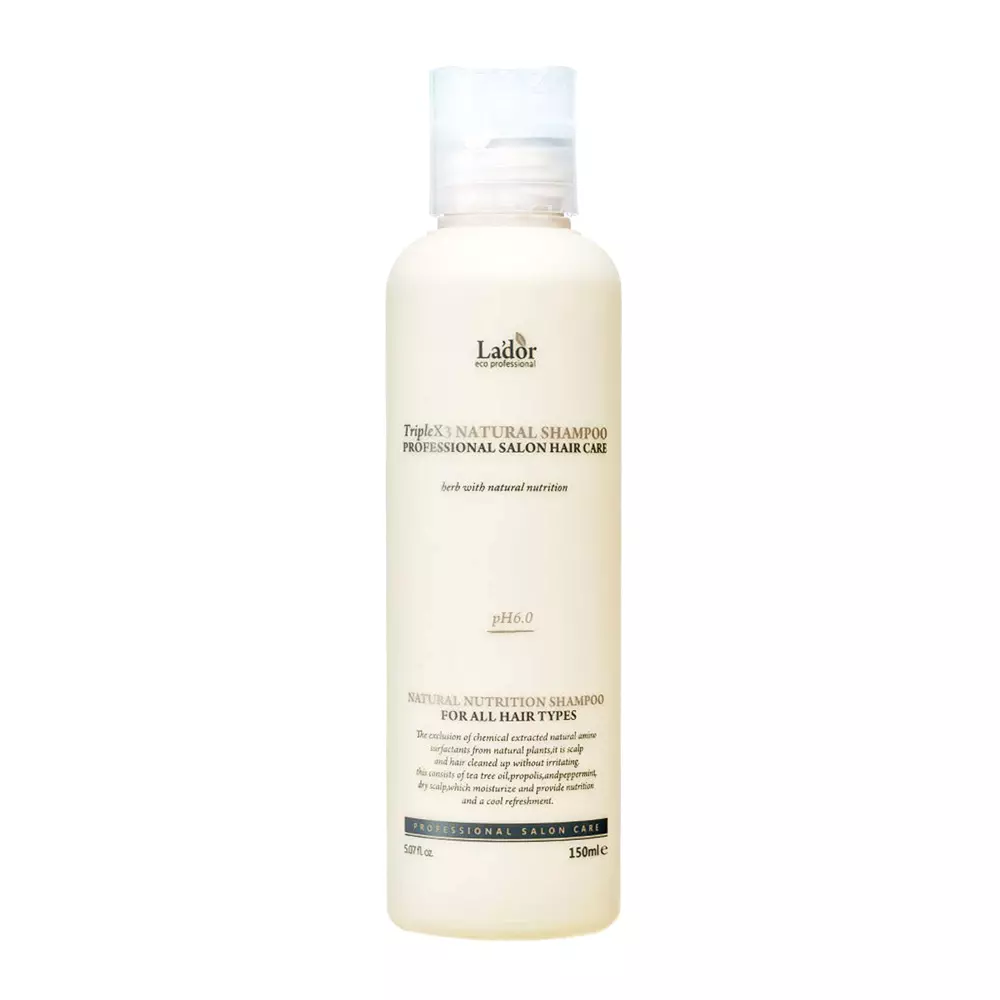 La'dor - TripleX3 Natural Shampoo - Feuchtigkeitsspendendes Haarshampoo - 150ml