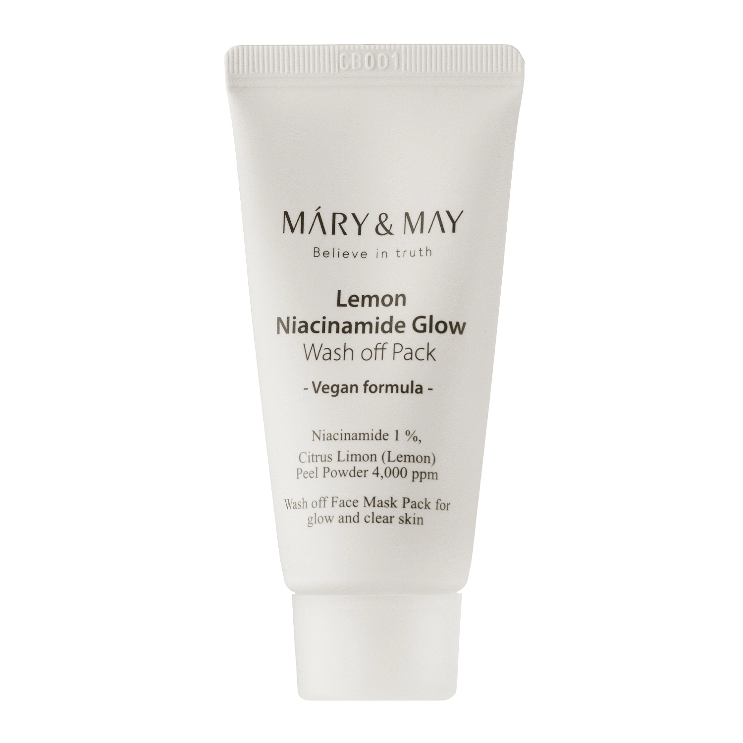 Mary&May - Lemon Niacinamide Glow Wash off Pack - Aufhellende Tonerde-Maske - 30g