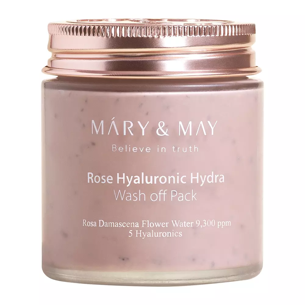 Mary&May - Rose Hyaluronic Hydra Wash off Pack - Feuchtigkeitsspendende Lehm-Maske - 125g