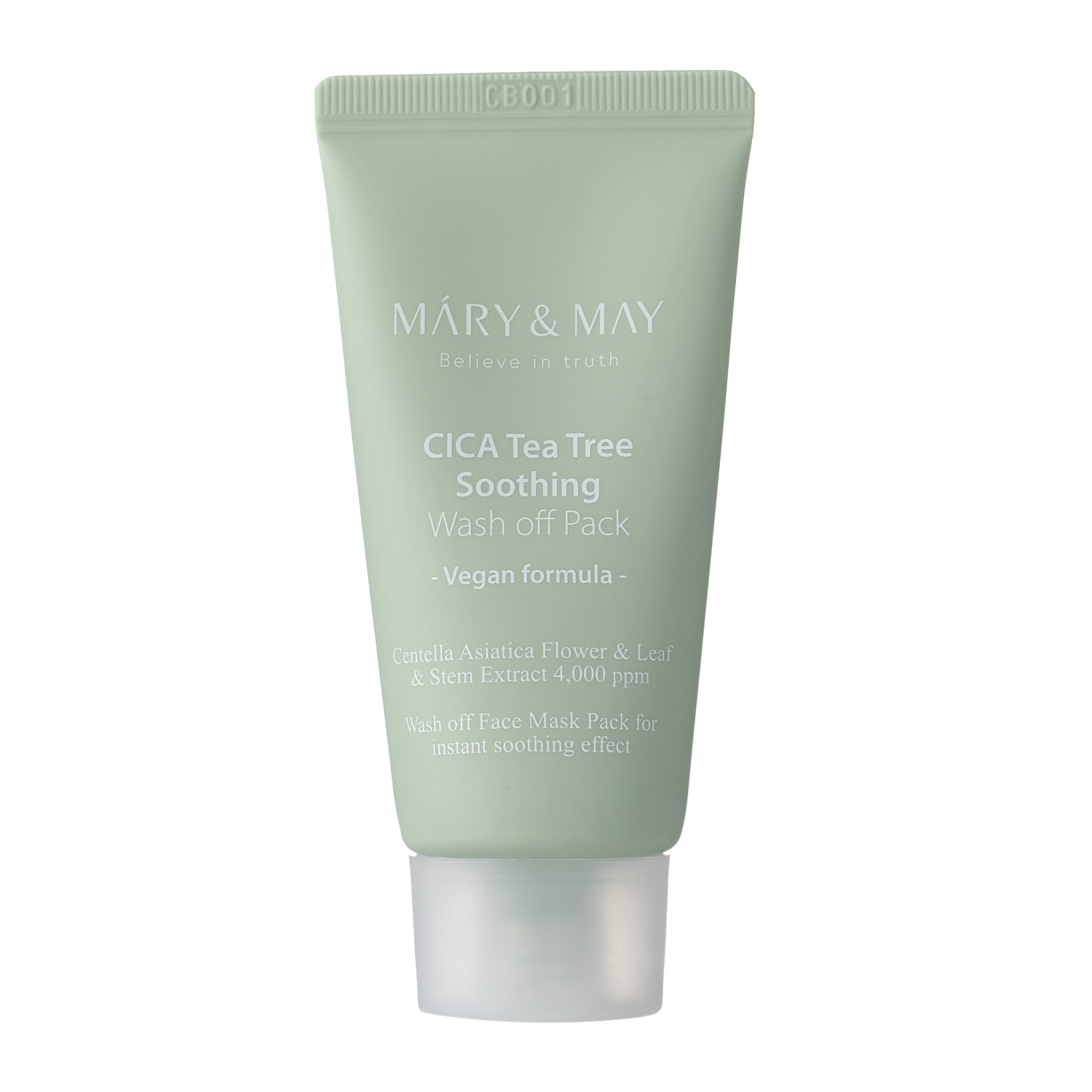 Mary&May - Vegan CICA TeaTree Soothing Wash off Pack - Ton-Maske - 30g