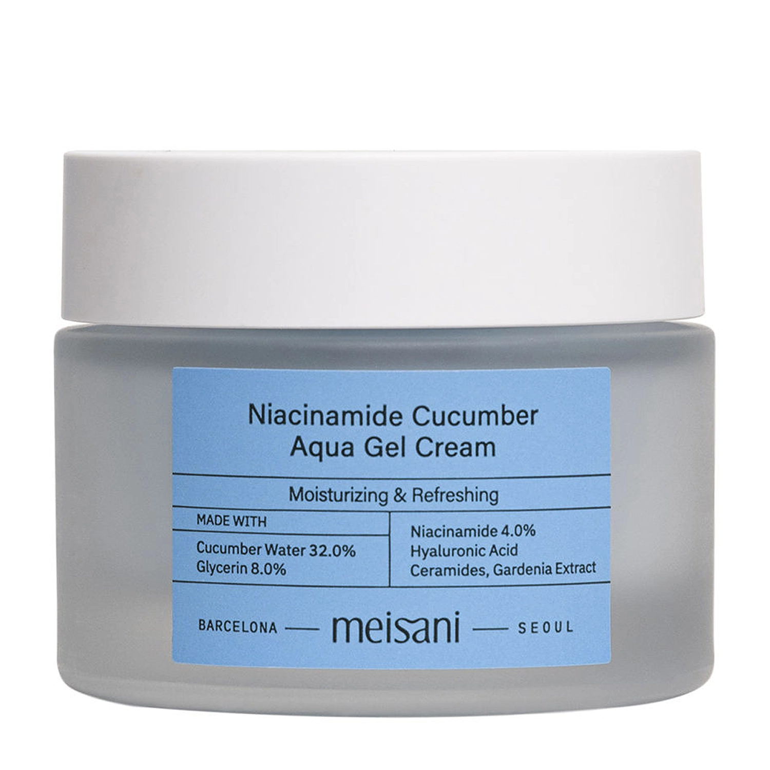 Meisani - Niacinamide Cucumber Aqua Gel Cream - Feuchtigkeitsspendende Gesichtscreme - 50ml