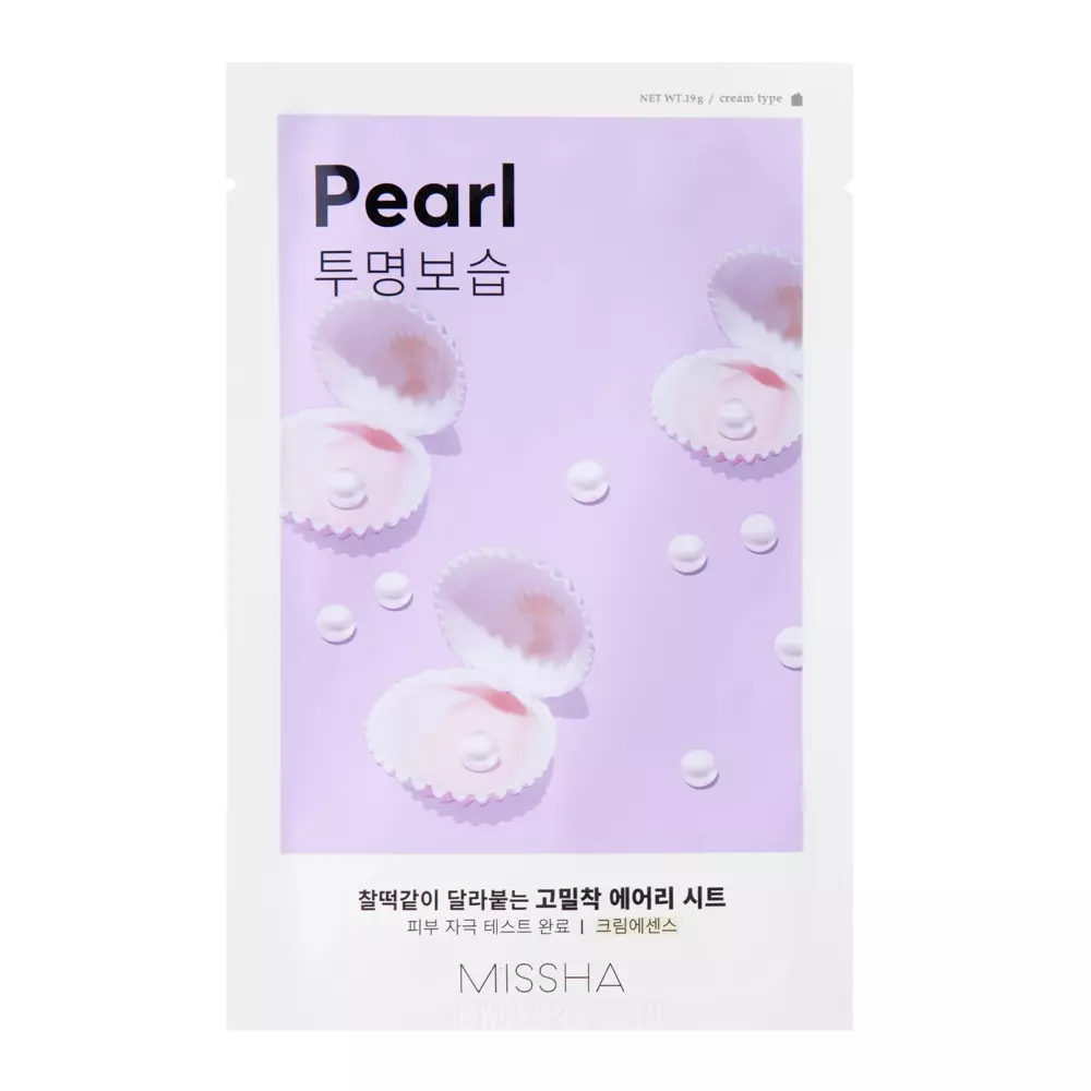 Missha - Airy Fit Sheet Mask - Pearl - Aufhellende Tuchmaske - 19g