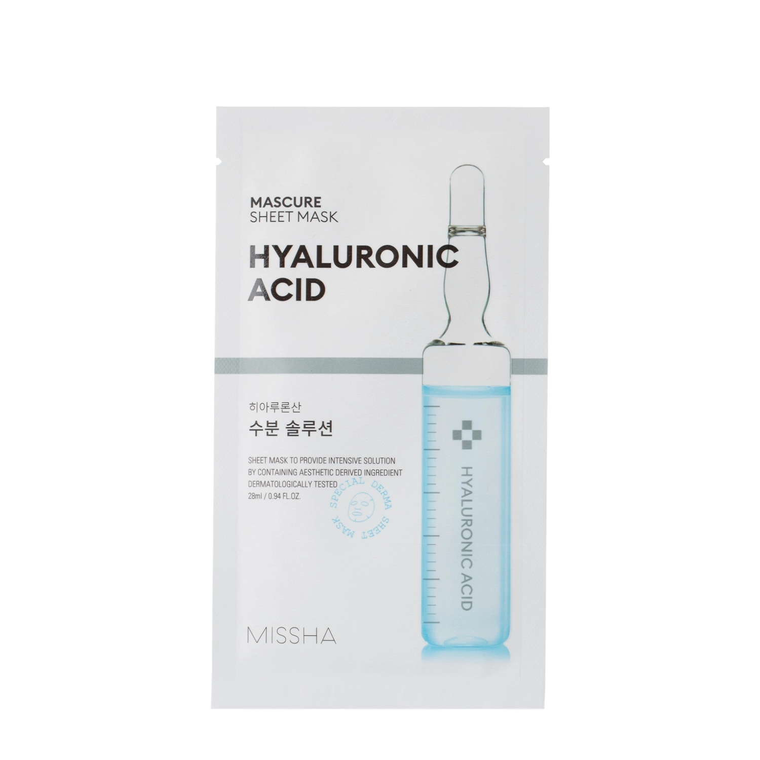 Missha - Mascure Hyaluronic Acid Sheet Mask - Feuchtigkeitsspendende Gesichtsmaske - 28ml