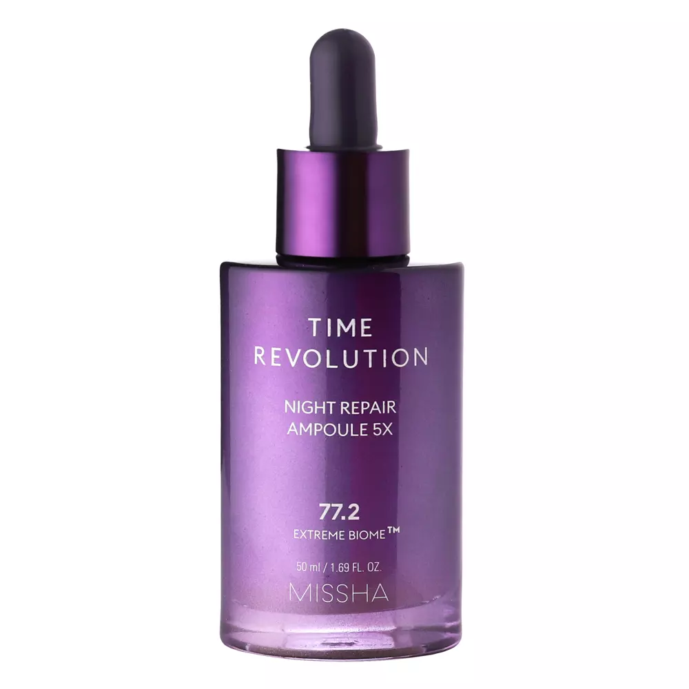 Missha - Time Revolution Night Repair Ampulle 5x - Straffendes Serum mit fermentiertem Bifida-Lysat - 50ml