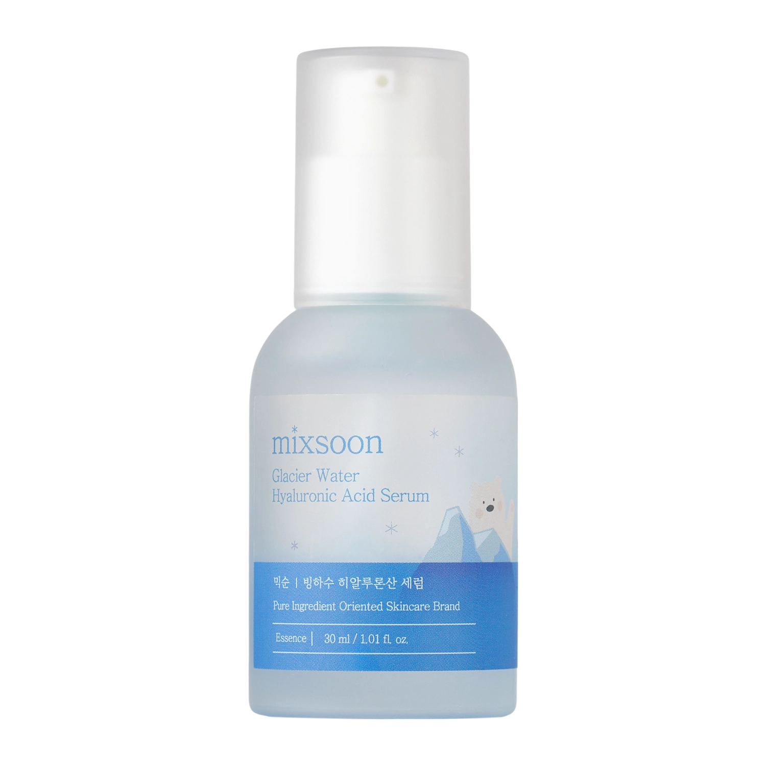 Mixsoon - Glacier Water Hyaluronic Acid Serum - Hyaluronsäure und Gletscherwasser Serum - 30ml