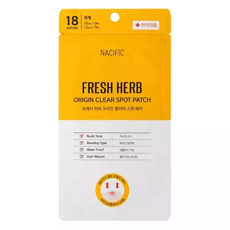 Nacific - Fresch Herb Origin Clear Spot Patch 18 - Akne und Aknenarben vorbeugende Spot-Behandlung - 18 Pflaster - 10mm x 9mg, 12mm x 9mg