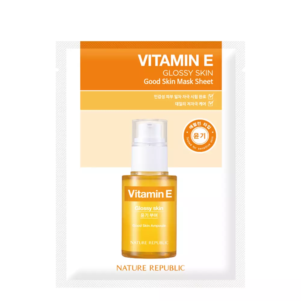 Nature Republic - Good Skin Vitamin E Mask Sheet- nährende Tuchmaske mit Vitamin E - 24g