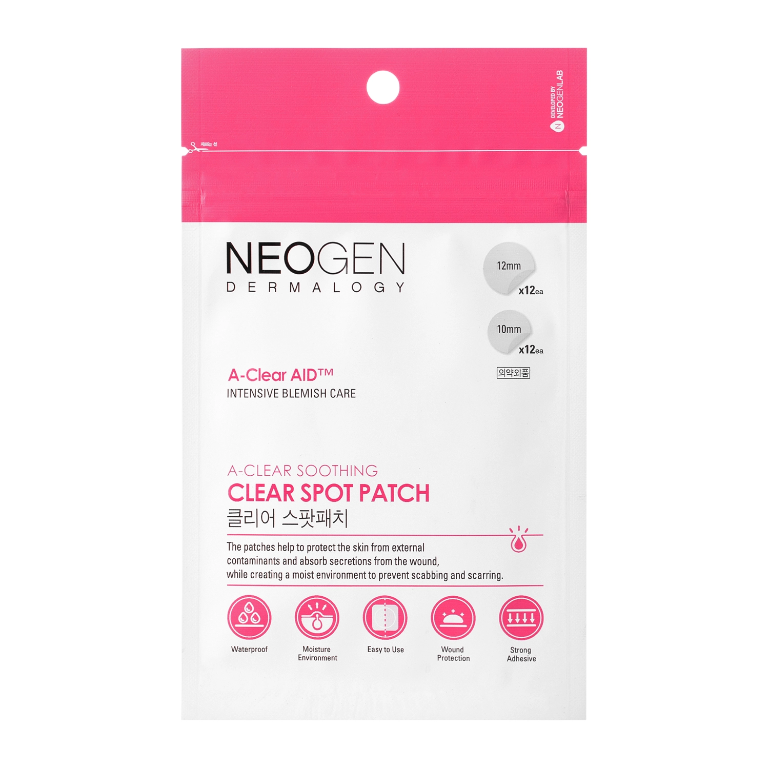 Neogen - Dermalogy A-Clear Soothing Clear Spot Patch - Lindernde Ekzem-Pflaster - 24pcs 