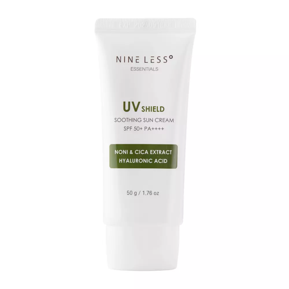 Nine Less - Essentials UV Shield Soothing Sun Cream SPF 50+/PA++++ - Feuchtigkeitsspendende Sonnencreme - 50g