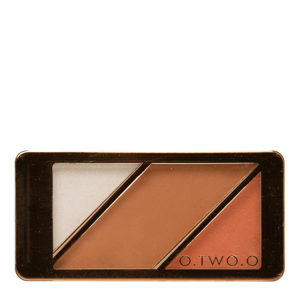 O.TWO.O - 3 in 1 Blusher Highlighter Contour - Gesichtskonturierungs-Palette - 03 Prom - 10g