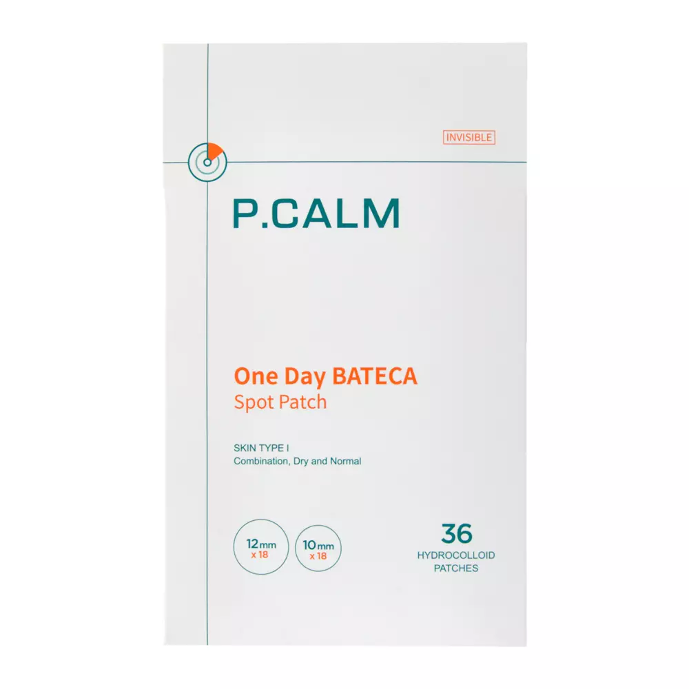 P.Calm - One Day Bateca Spot Patch - Lindernde Ekzem-Pflaster - 2x18Stück.