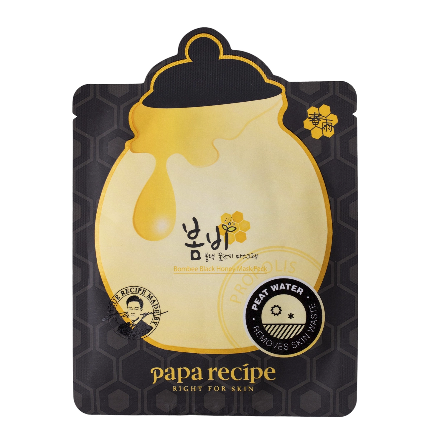 Papa Recipe - Bombee Black Honey Mask - Feuchtigkeitsspendende Tuchmaske mit Propolis - 1pc/25g