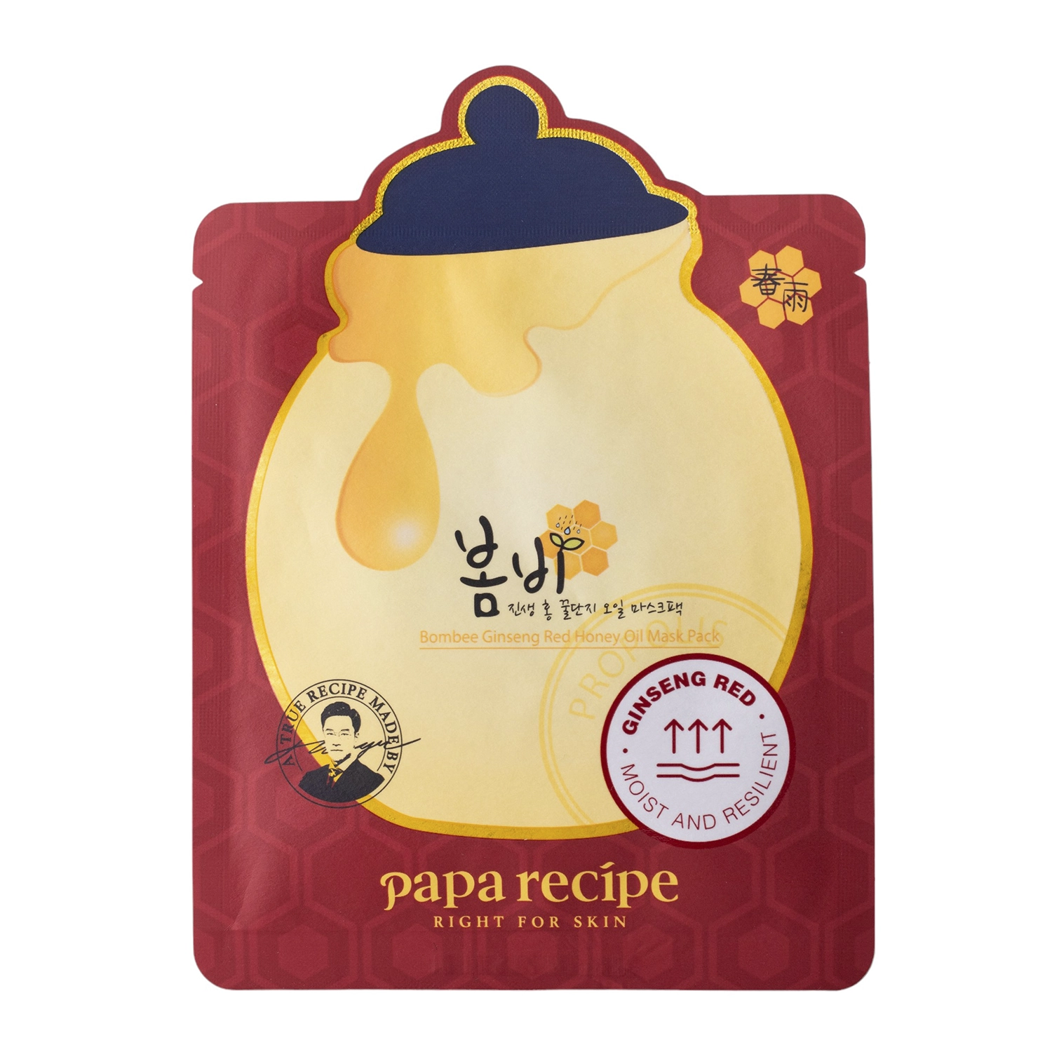 Papa Recipe - Papa Recipe - Bombee Ginseng Red Honey Oil Mask - Revitalisierende Tuchmaske - 1Stk/20g 