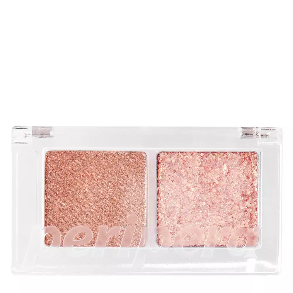 Peripera - Duo Pocket Glitter Shadow - Lidschatten - 01 Caramelized Salt - 2g