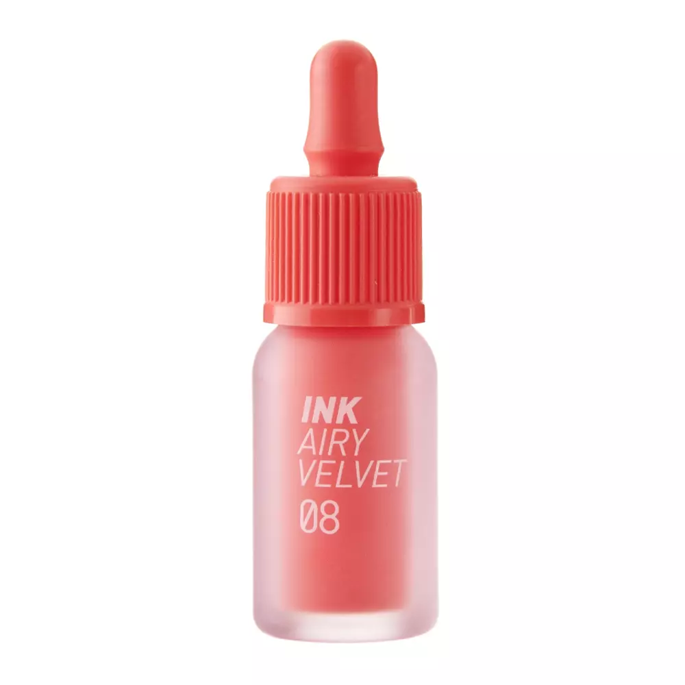 Peripera - Ink The Velvet - Lip Tint - 08 Pretty Orange Pink - 4g