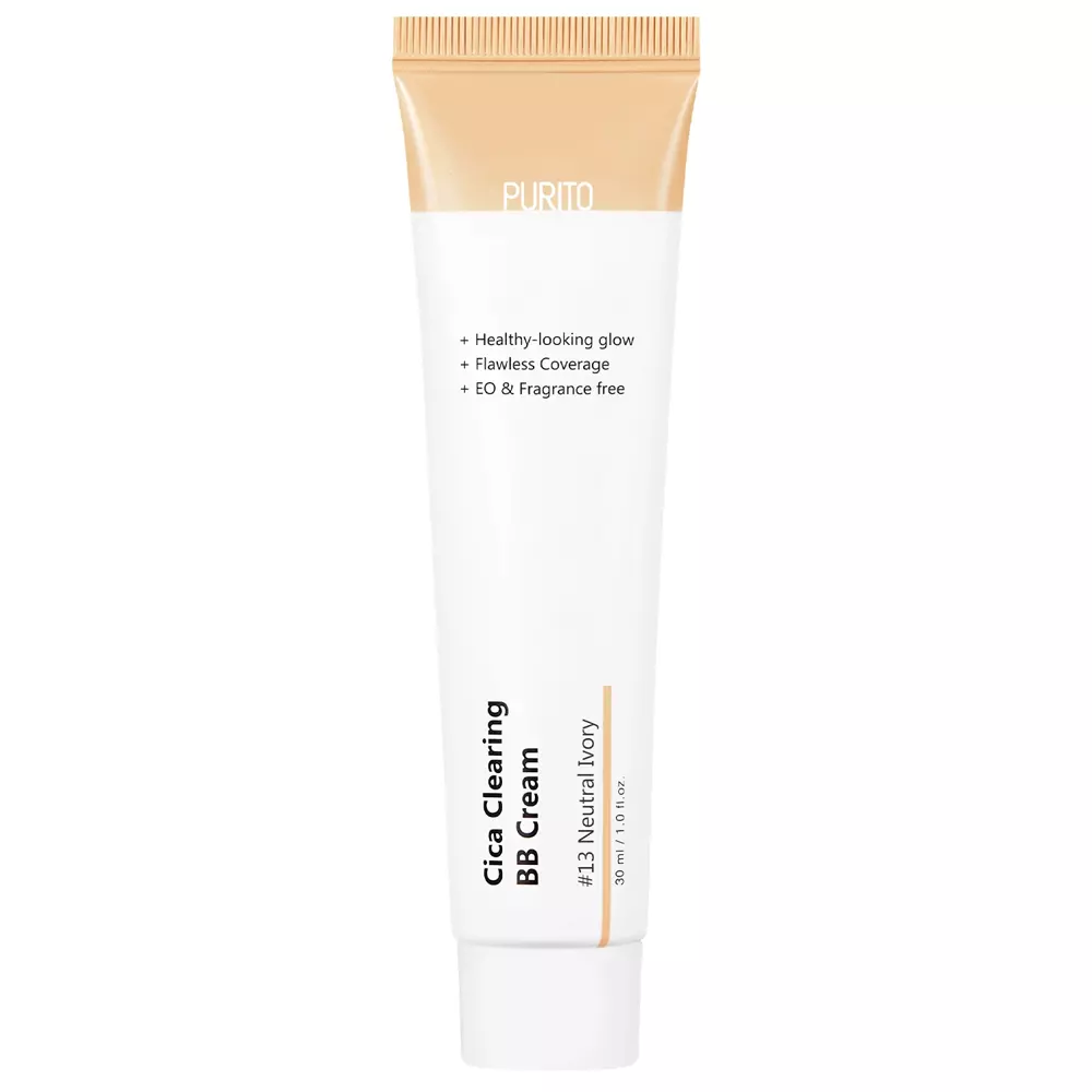 Purito - Cica Clearing BB Cream - BB-Creme mit Extrakt aus Indischem Wassernabel - #13 Neutral Ivory - 30ml