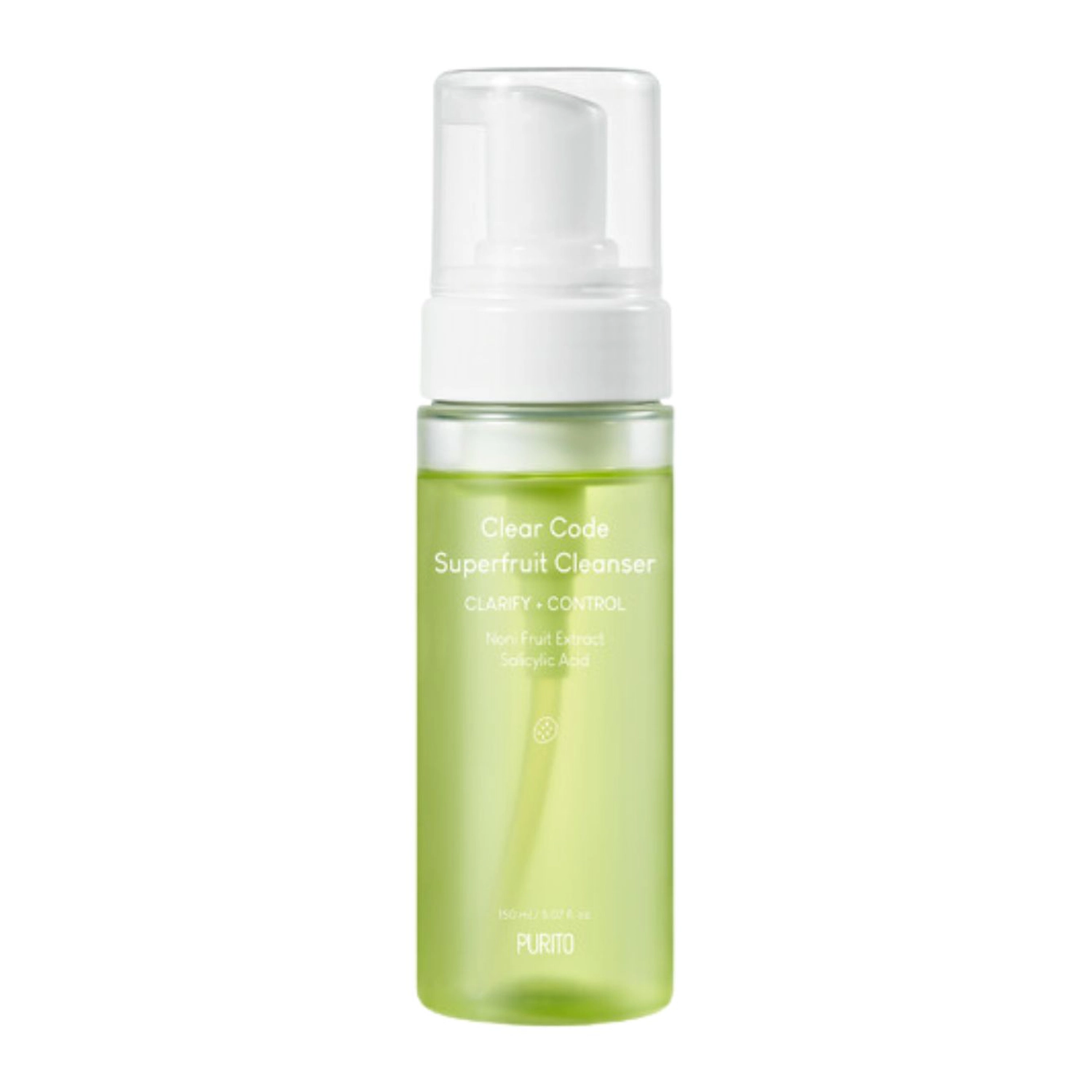 Purito - Clear Code Superfruit Cleanser - Reinigender Gesichtsschaum mit Noni-Frucht-Extrakt - 150ml