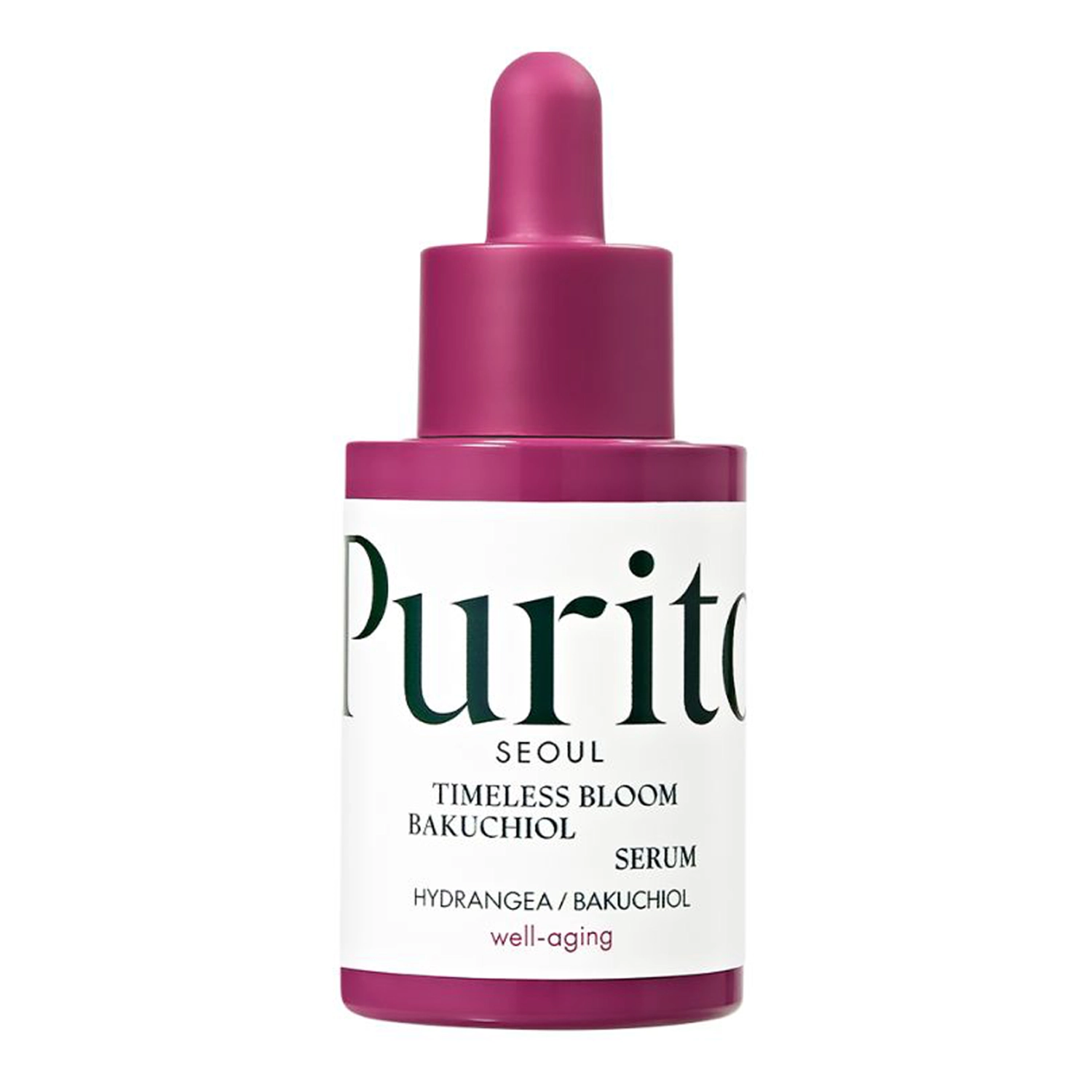 Purito Seoul - Timeless Bloom Bakuchiol Serum - Anti-Falten Serum mit Bakuchiol - 30ml