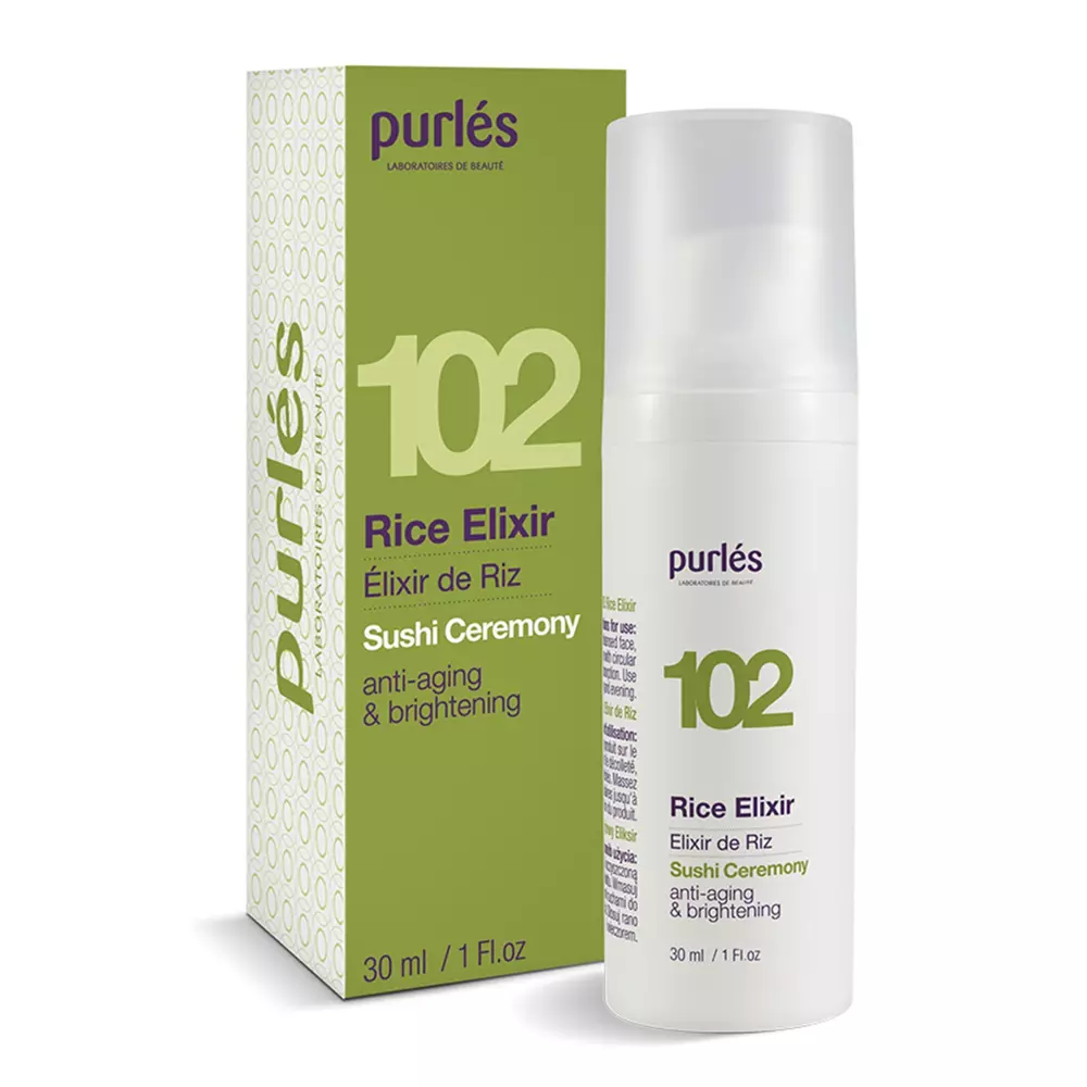 Purles - 102 - Rice Elixir - Aufhellendes Reis-Elixier-Serum gegen Falten - 30ml