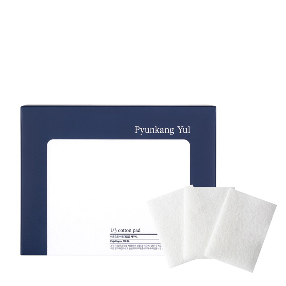 Pyunkang Yul - 1/3 Cotton Pad - Sanfte kosmetische Pads - 160szt