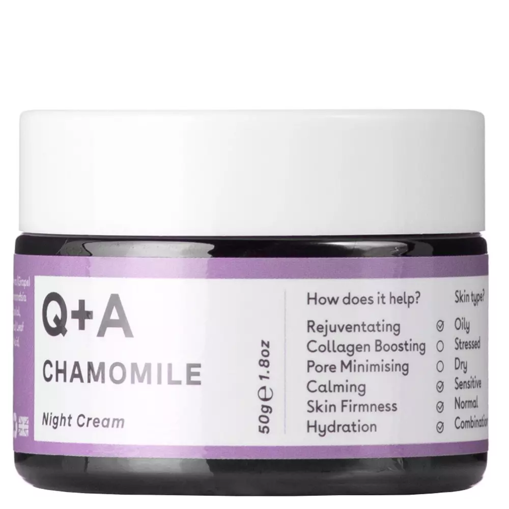 Q+A - Chamomile - Night Cream - Regenerierende und linderne Nachtcreme mit Kamille - 50ml