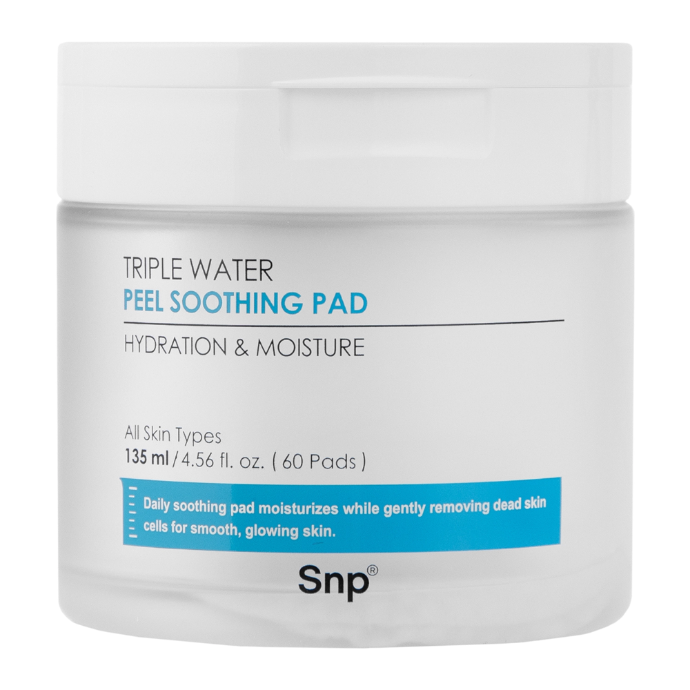 SNP - Triple Water Peel Soothing Pad - Feuchtigkeitsspendende Gesichtspads - 60Stk./135ml