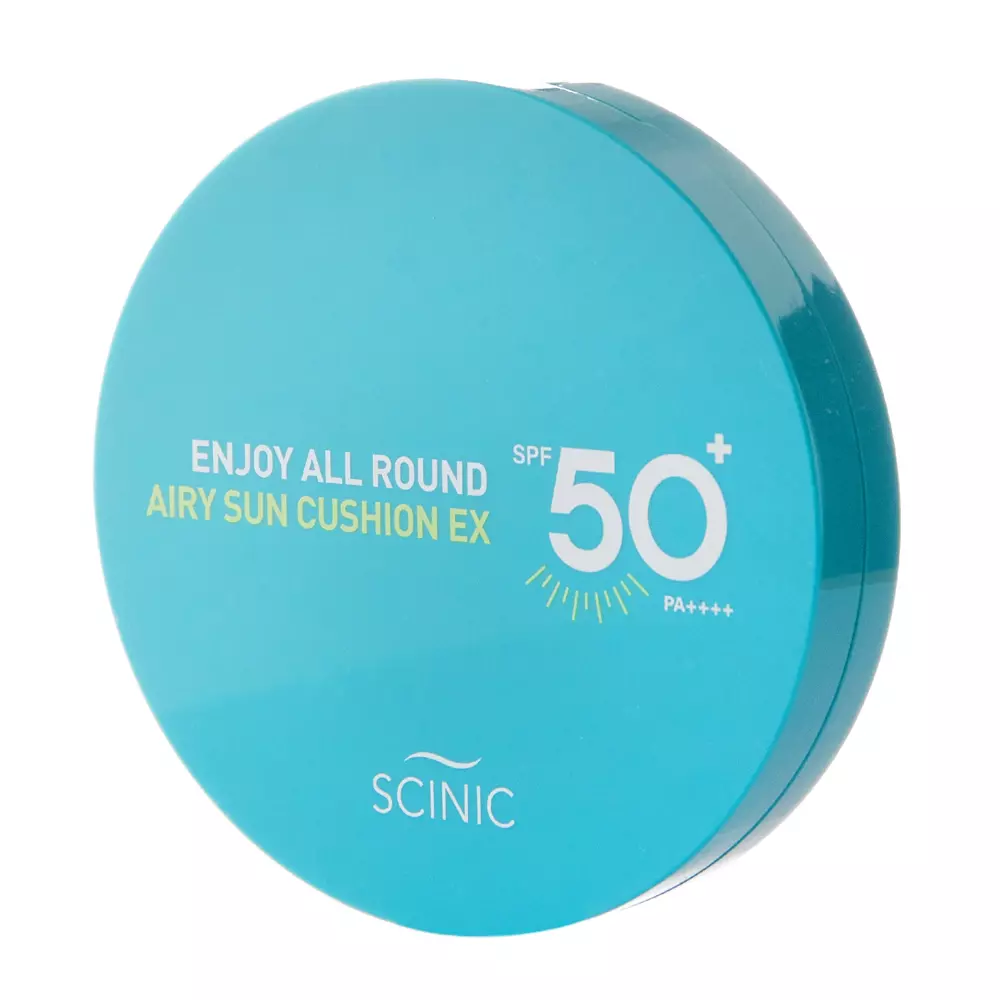 Scinic - Enjoy All Round Airy Sun Cushion EX PF50+ PA++++ - Kühlende Filtercreme im Kissenform - 25g