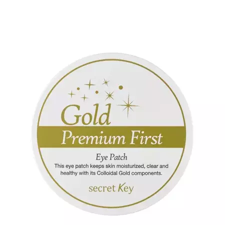 Secret Key - Gold Premium First Eye Patch - Hydrogel-Augenpflaster mit Diamantpulver und 24 Karat Gold - 60 Stück