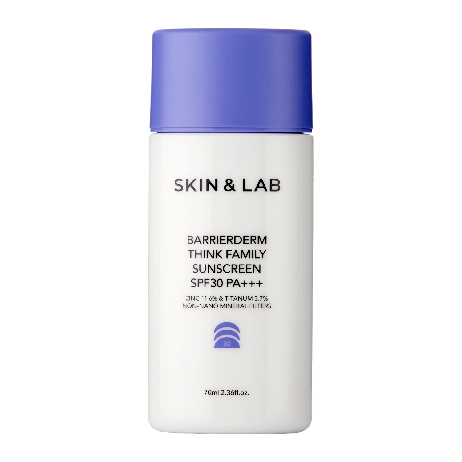 Skin&Lab - Barrierderm Think Family Sunscreen - Gesichts- und Körpercreme mit physikalischen Filtern - 70ml