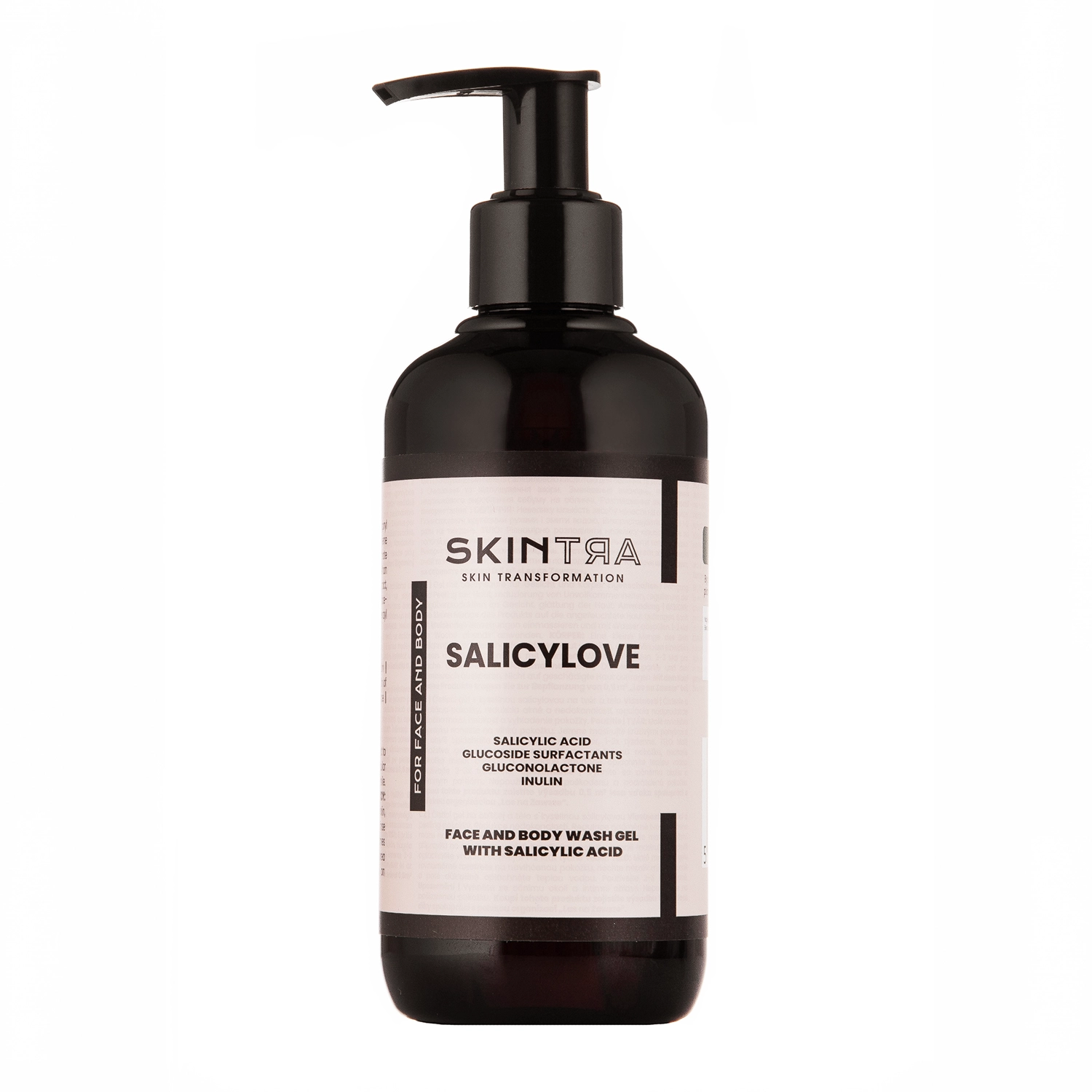 SkinTra - Salicylove - Gesichts- und Körperreinigungsgel mit Salicylsäure  - 250ml 