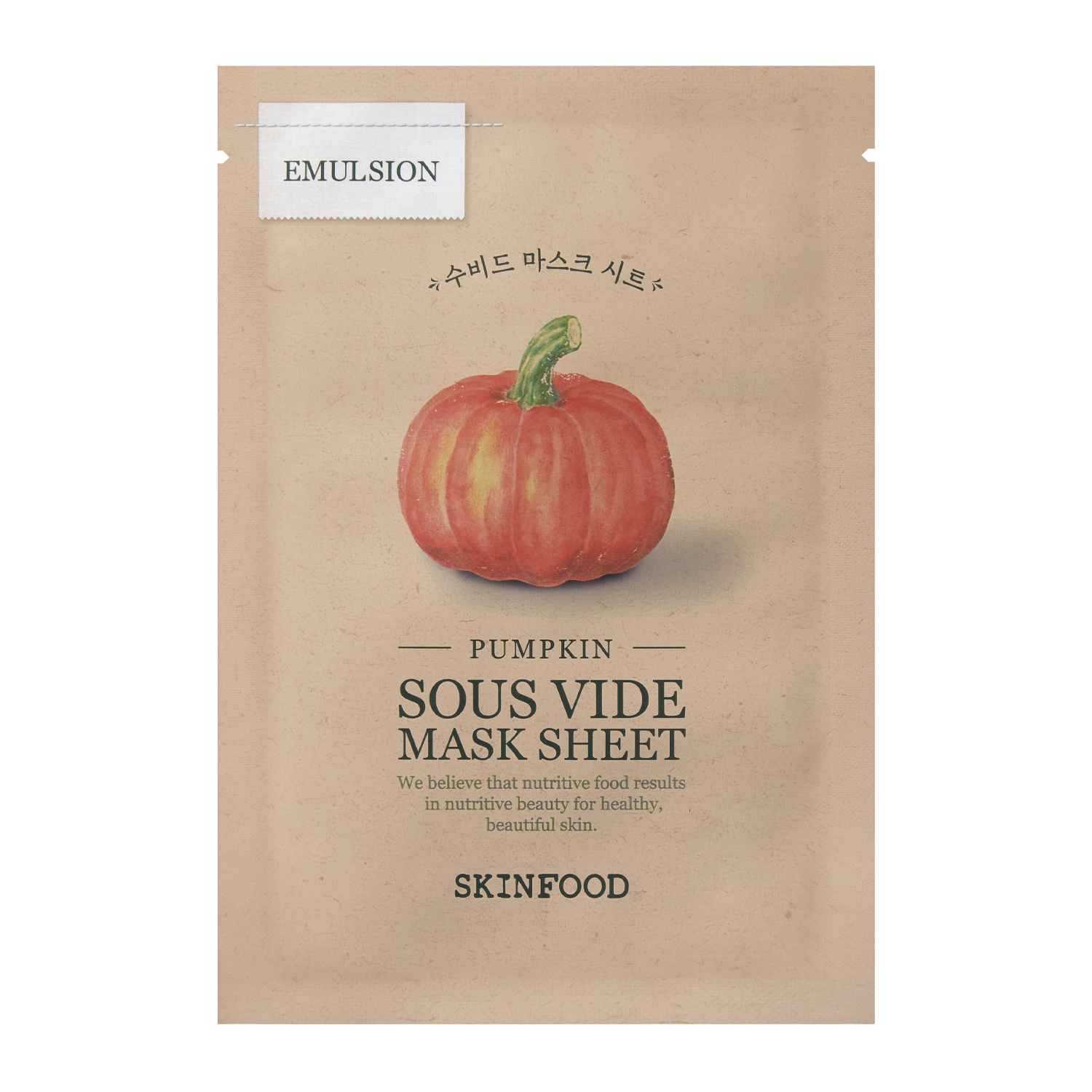 Skinfood - Sous Vide Mask Sheet Pumkin - Straffende Gesichtsmaske in einem Tuch- 1pc/20g