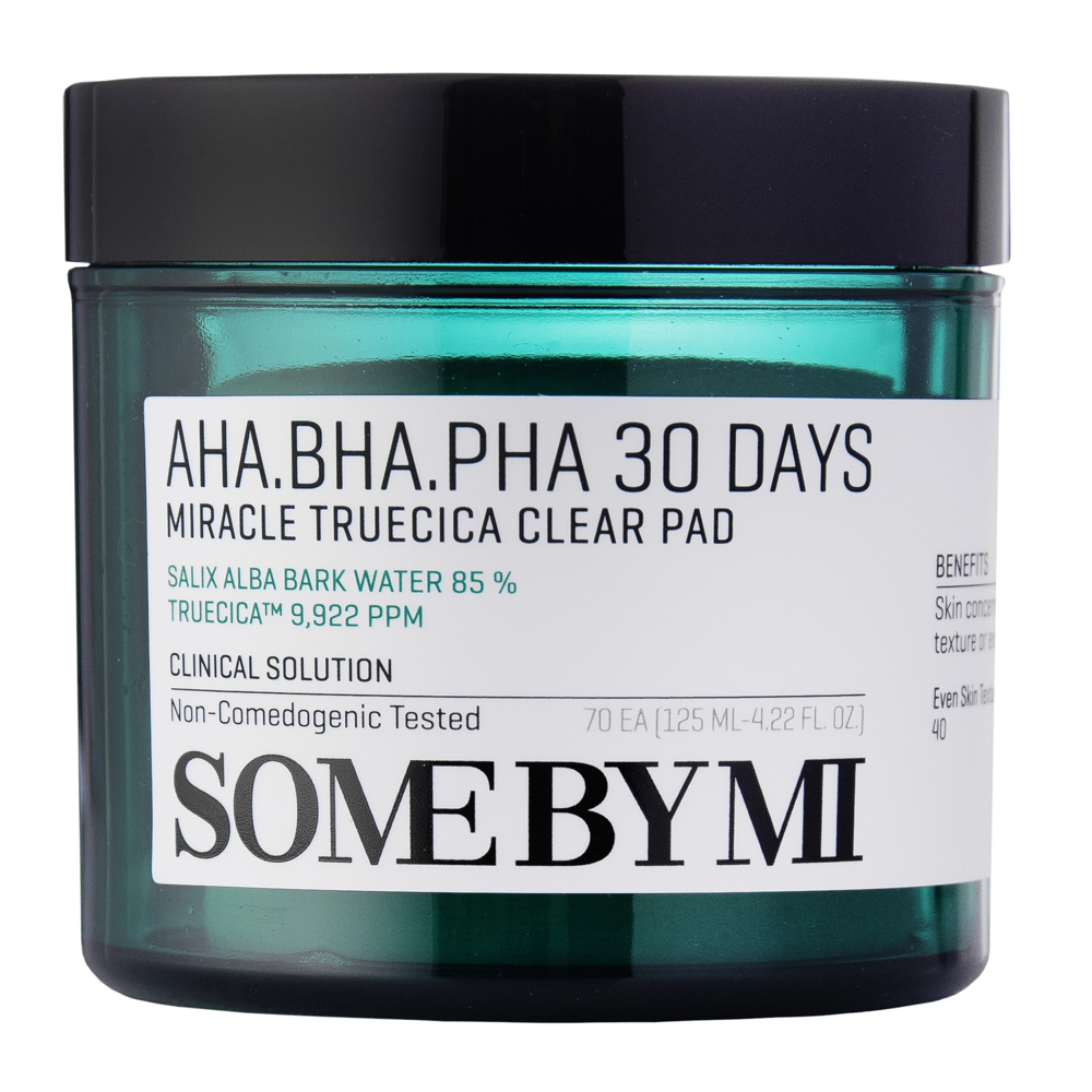 Some By Mi - AHA BHA PHA 30 Days Miracle Truecica Clear Pad - Peeling-Pads für Problemhaut - 70pcs