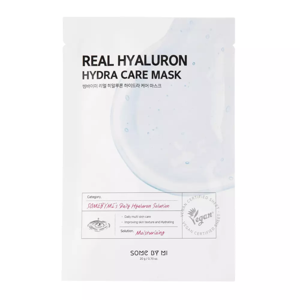 Some By Mi - Real Hyaluron Hydra Care Mask - Feuchtigkeitsspendende Tuchmaske - 20g