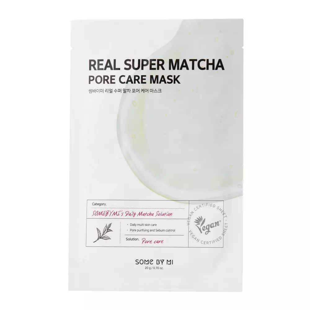 Some By Mi - Real Super Matcha Pore Care Mask - Reinigende Tuchmaske - 20g