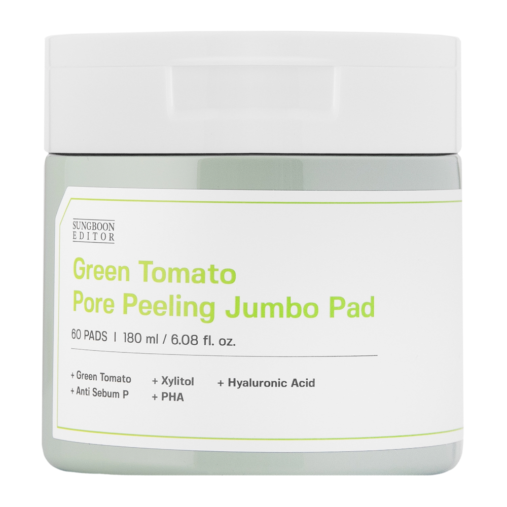 Sungboon Editor -  Green Tomato Pore Peeling Jumbo Pad - Peelinde Gesicht Pads - 60pcs/180ml