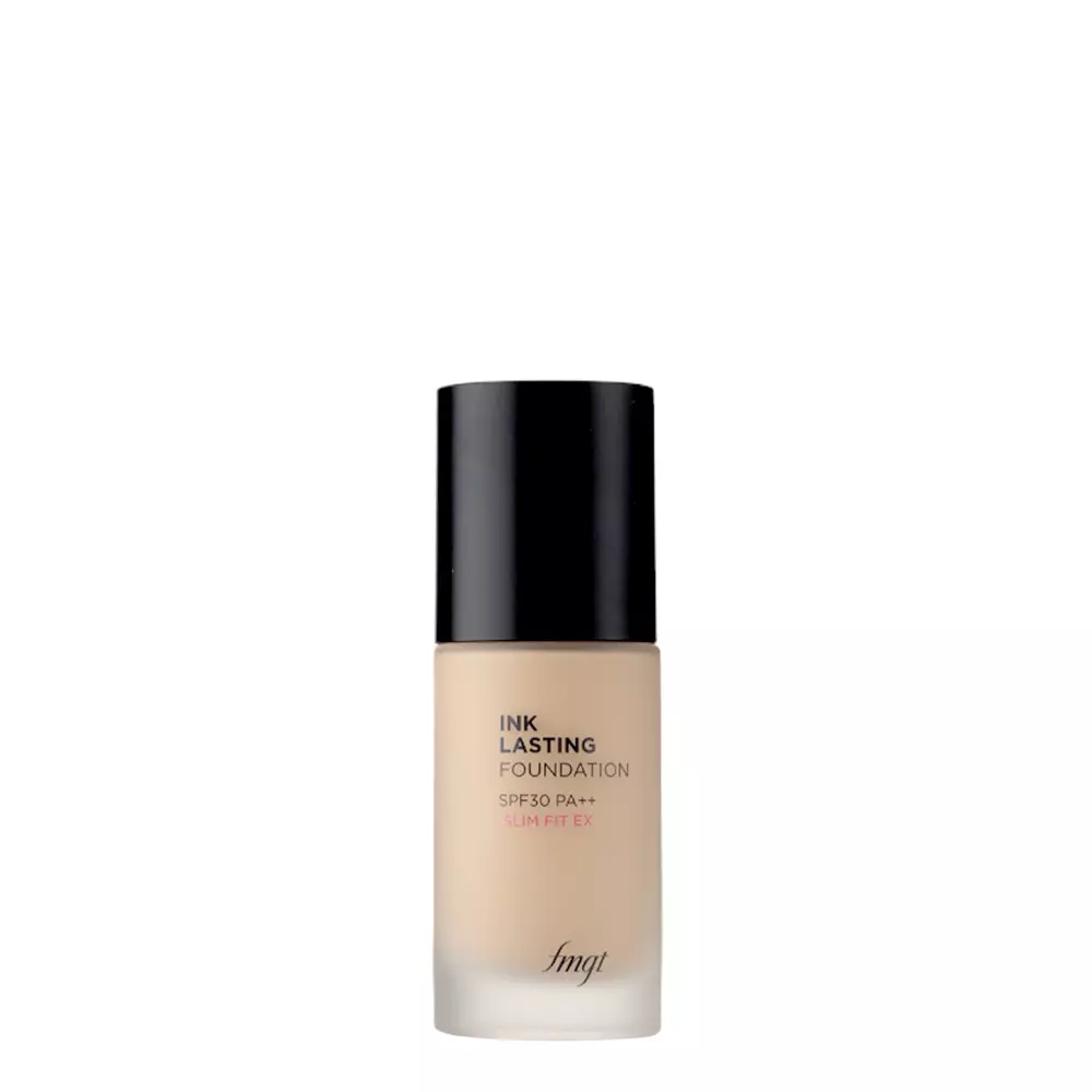 The Face Shop - Fmgt Ink Lasting Foundation Glow SPF 30 PA++ - Flüssige Foundation mit hoher Deckkraft - N201 Apricot Beige - 30ml