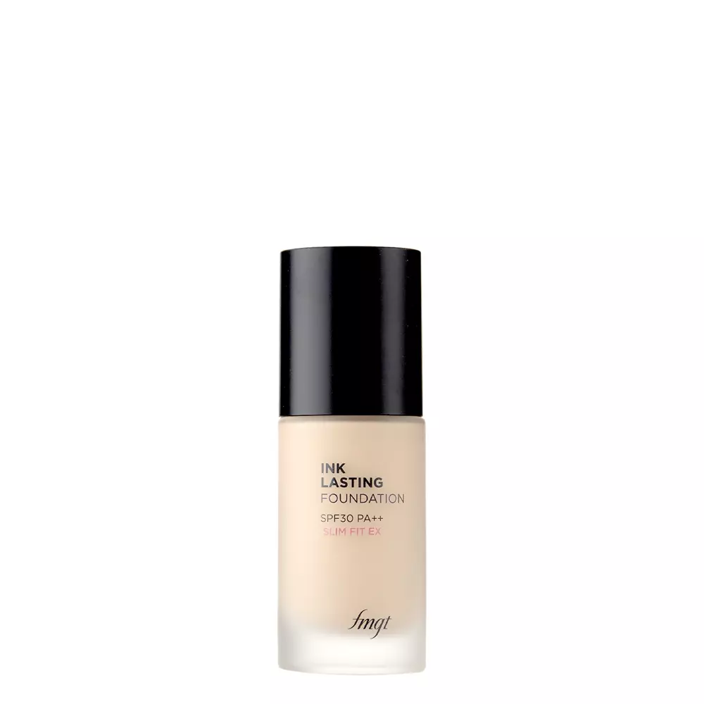 The Face Shop - Fmgt Ink Lasting Foundation Slim Fit Ex SPF 30 PA++ - Flüssige Foundation mit hoher Deckkraft - N203 Natural Beige - 30ml