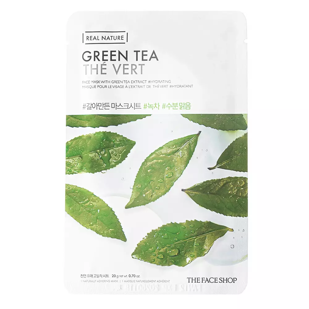 The Face Shop - Natural Mask - Green Tea - Grüner Tee Tuchmaske - 20g