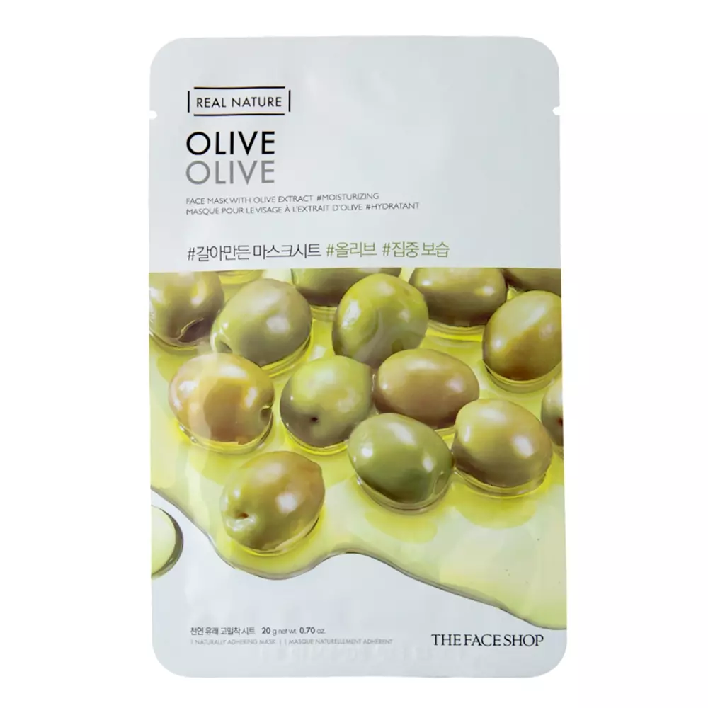 The Face Shop - Natural Mask Olive - Feuchtigkeitsspendende Tuchmaske mit Olivenextrakt - 20g