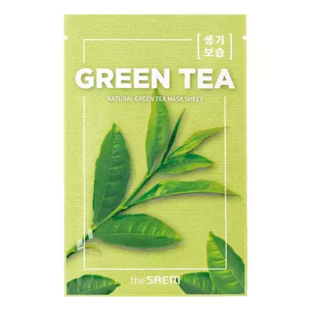 The SAEM - Natural Green Tea Mask Sheet - Grüner Tee Maske in einem Pad - 21 ml